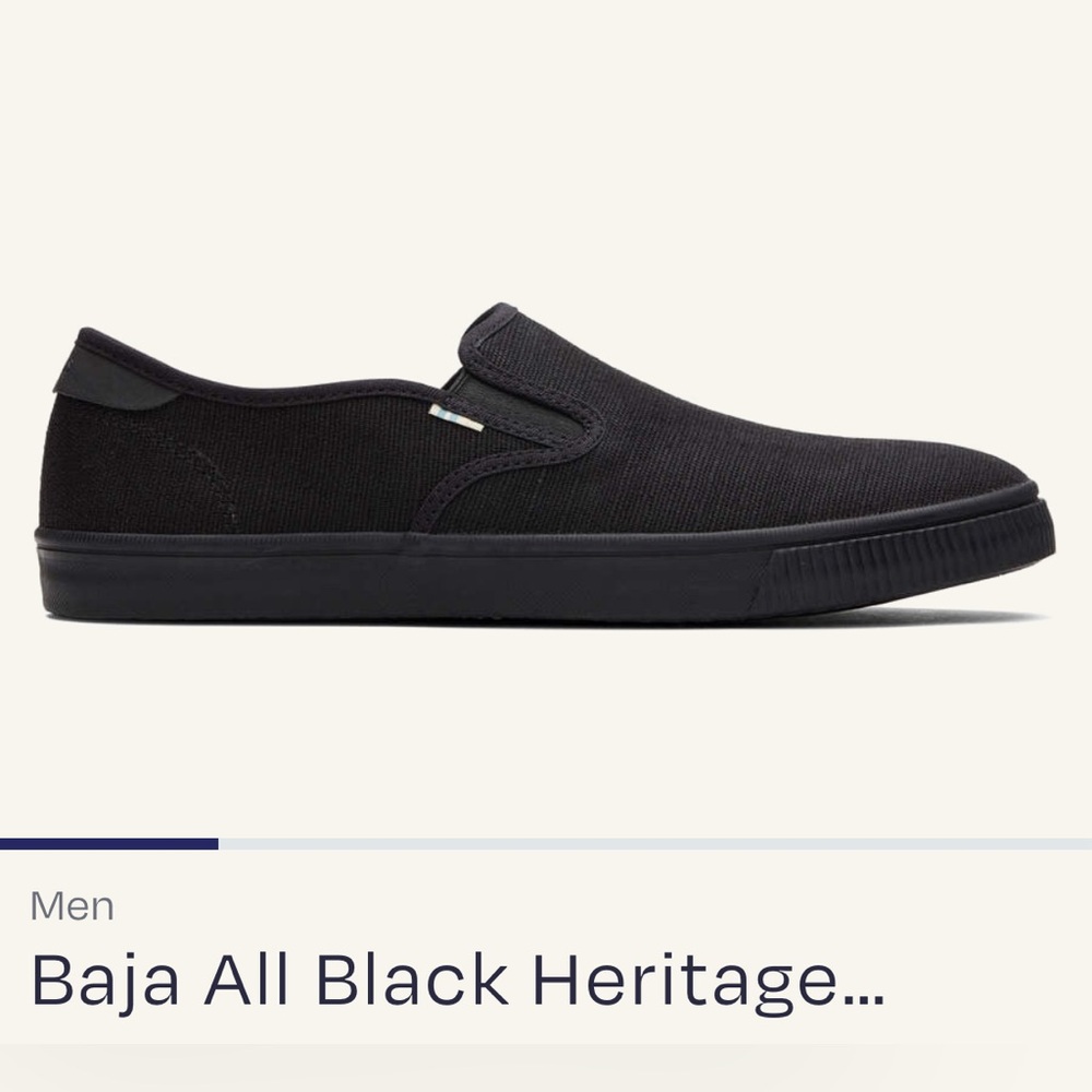 Baja All Black Heritage Men's Slip-On Shoes